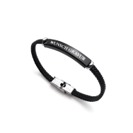 Personalisiertes Edelstahl & Leder Armband – Gravur möglich, verschiedene Farben