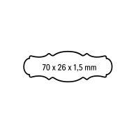 Dekoratives Namensschild 70×26 mm – personalisiert & selbstklebend