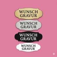 Namensschild mit Gravur – Türschild, Klingelschild & Briefkastenschild – selbstklebend