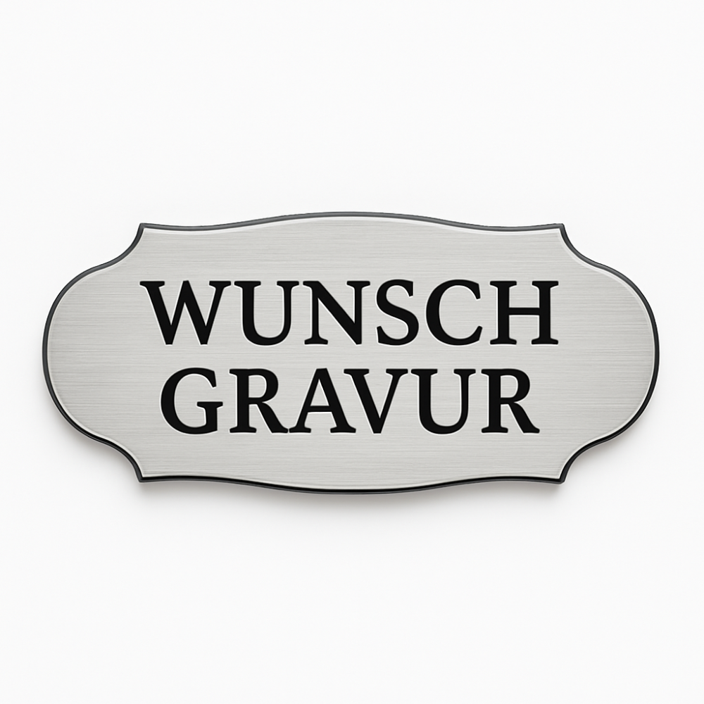 Namensschild mit Gravur – Türschild, Klingelschild & Briefkastenschild – selbstklebend