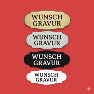 Namensschild mit Gravur – Türschild, Klingelschild & Briefkastenschild – selbstklebend