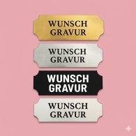 Namensschild mit Gravur – Türschild, Klingelschild & Briefkastenschild – selbstklebend