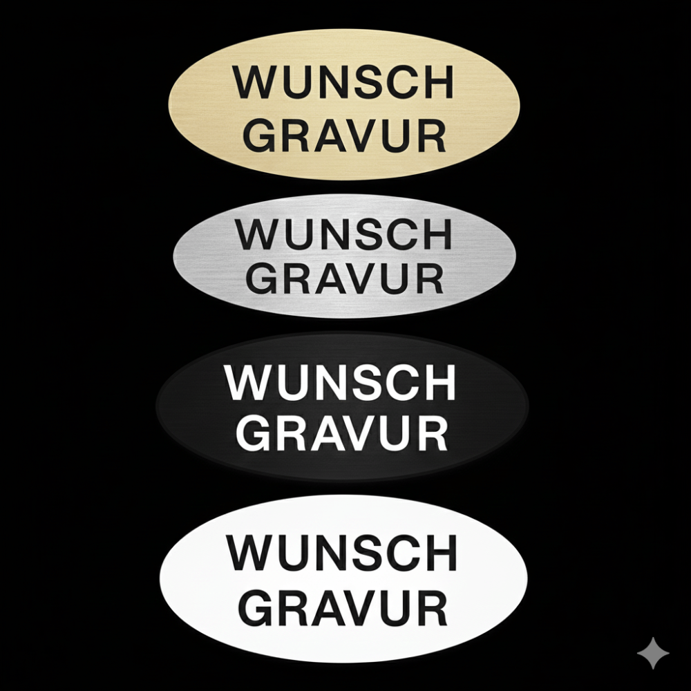 Namensschild mit Gravur – Türschild, Klingelschild & Briefkastenschild – selbstklebend