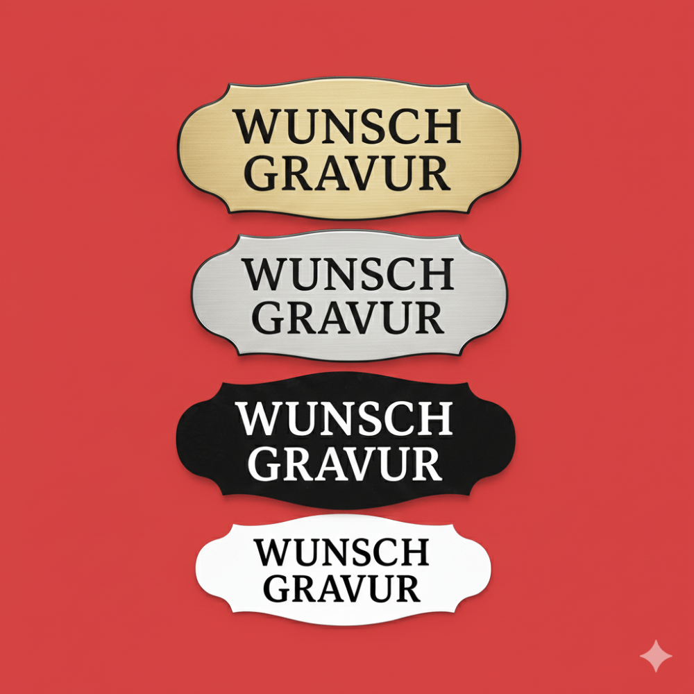 Namensschild mit Gravur – Türschild, Klingelschild & Briefkastenschild – selbstklebend