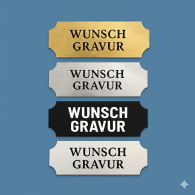 Namensschild mit Gravur – Türschild, Klingelschild & Briefkastenschild – selbstklebend
