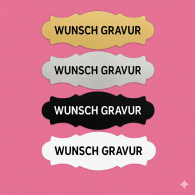 Namensschild mit Gravur – Türschild, Klingelschild & Briefkastenschild – selbstklebend