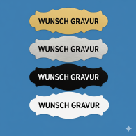 Namensschild mit Gravur – Türschild, Klingelschild & Briefkastenschild – selbstklebend