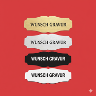 Namensschild mit Gravur – Türschild, Klingelschild & Briefkastenschild – selbstklebend